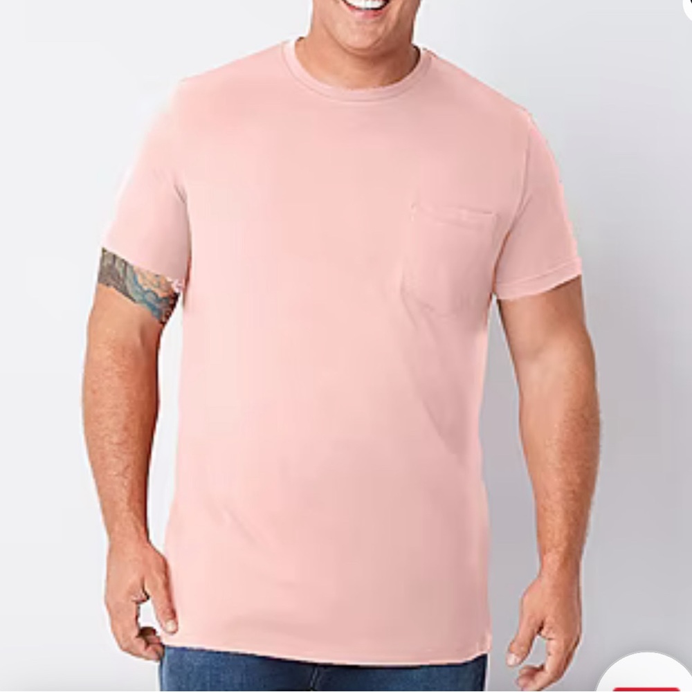 St. John's Bay Big and Tall Mens Crew Neck Short Pocket T-Shirt.   NWOT